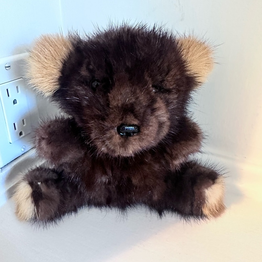 Plush Dark Brown Bear Stuffed Animal - Kids Toy
